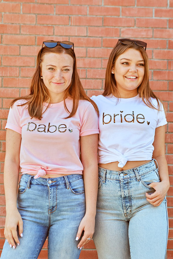 Bride | Babe | Babe of Honor -  Leopard Print Tees