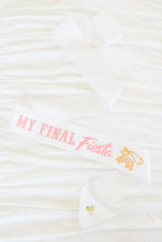 My Final Fiesta Sash with Gold Piñata