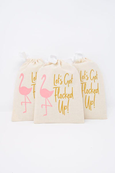 Let's Get Flocked Up! Flamingo Hangover Kit Bags