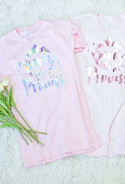 Party Like a Princess Shiny Foil T-Shirt
