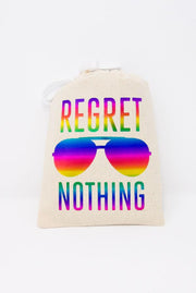 Rainbow Foil Regret Nothing! Hangover Kit Bags